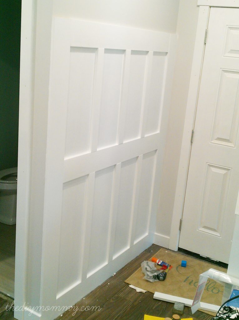 Build a DIY Board and Batten Hook Wall - The DIY Mommy