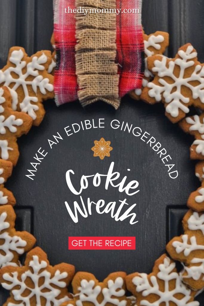 Make an Edible Gingerbread Cookie Wreath - Cozy DIY Home