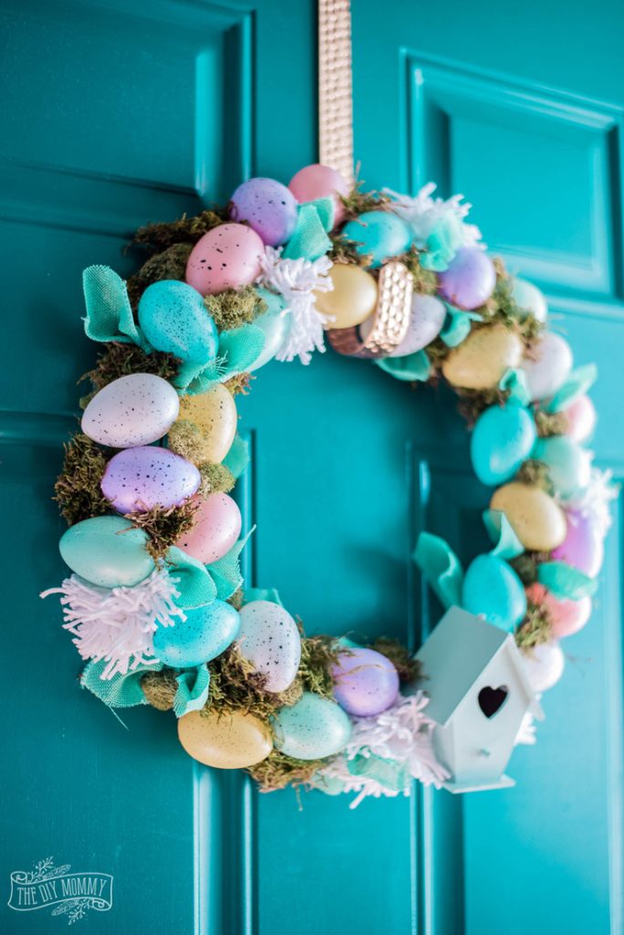 Make a Dollar Store Easter Egg Wreath (So Cute & Easy!) - Cozy DIY Home
