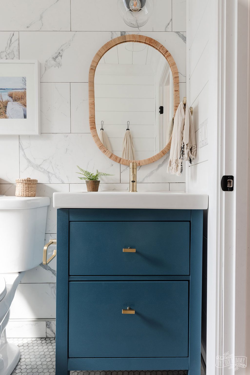 Easy IKEA Makeover: DIY Painted Bathroom Vanity - Cozy DIY Home